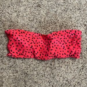 Watermelon swimsuit strapless tube top